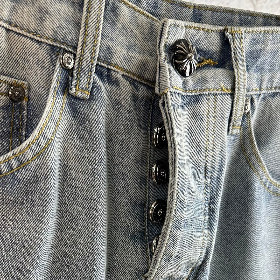 Chrome Heart Multi-Cross Patch Jeans