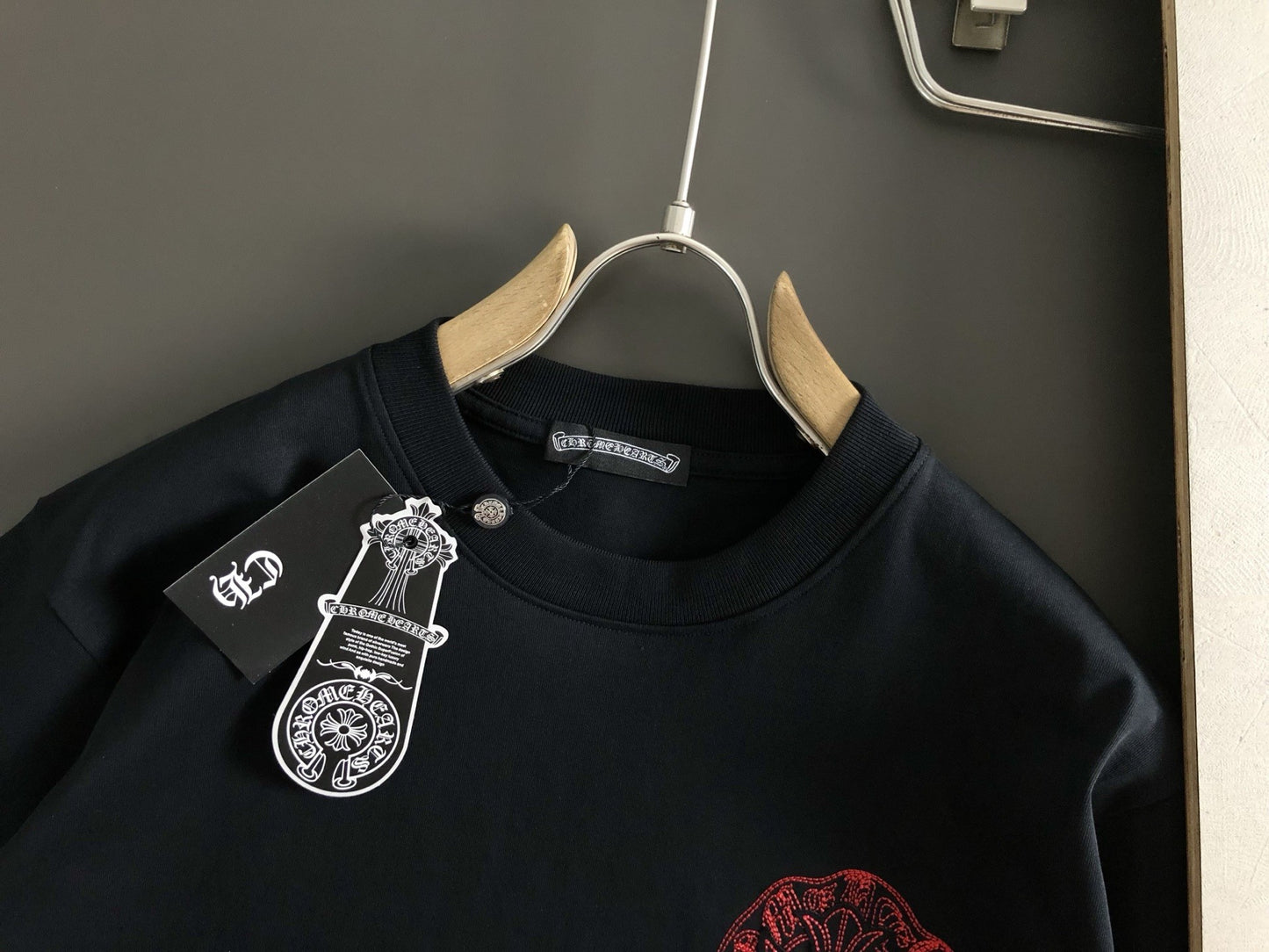 Chrome Heart Red Cross Stitch Tee