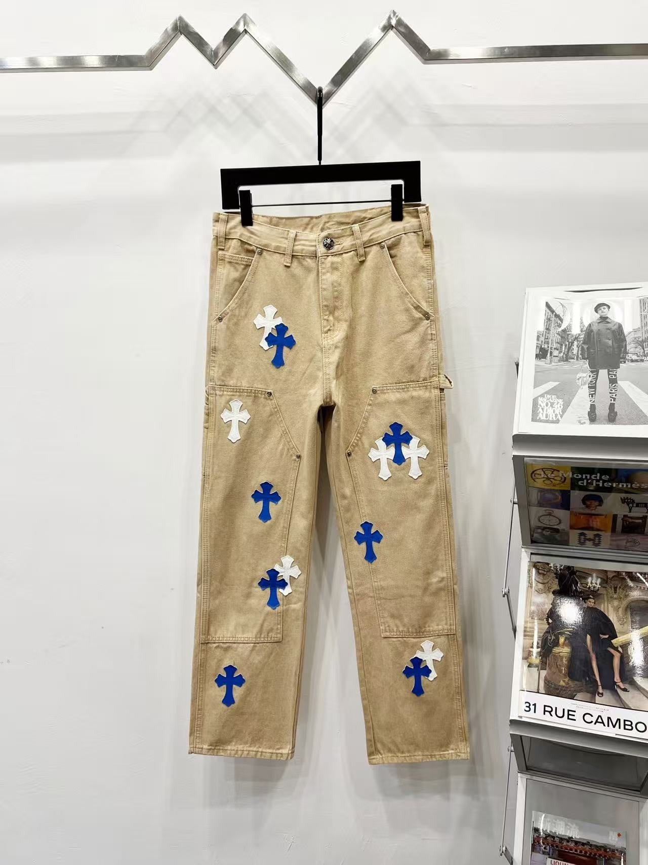 Chrome Heart Cross Carpenter Pants