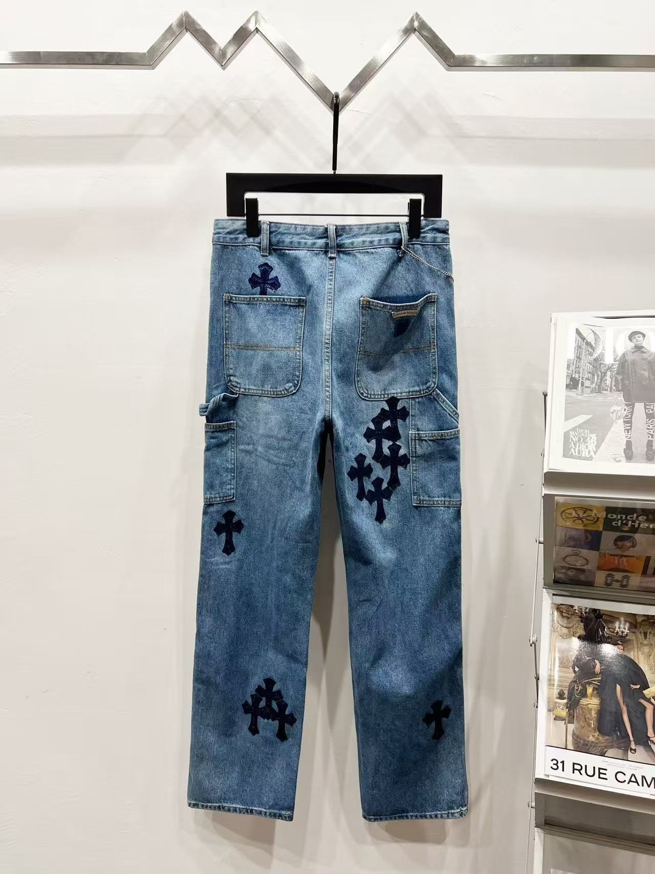 Chrome Heart Cross Carpenter Pants