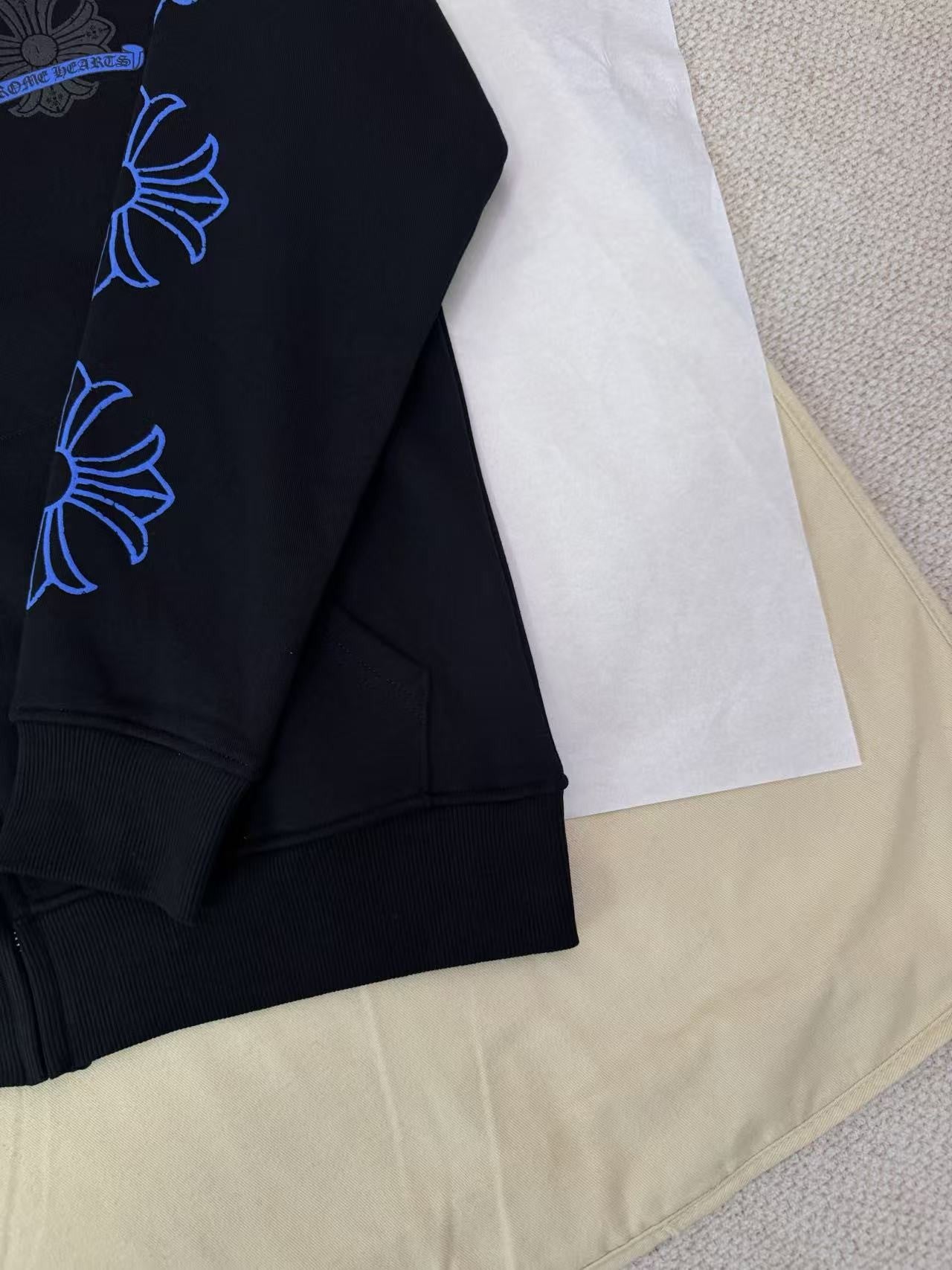 Chrome Heart Horseshoe Circle Zip Hoodie