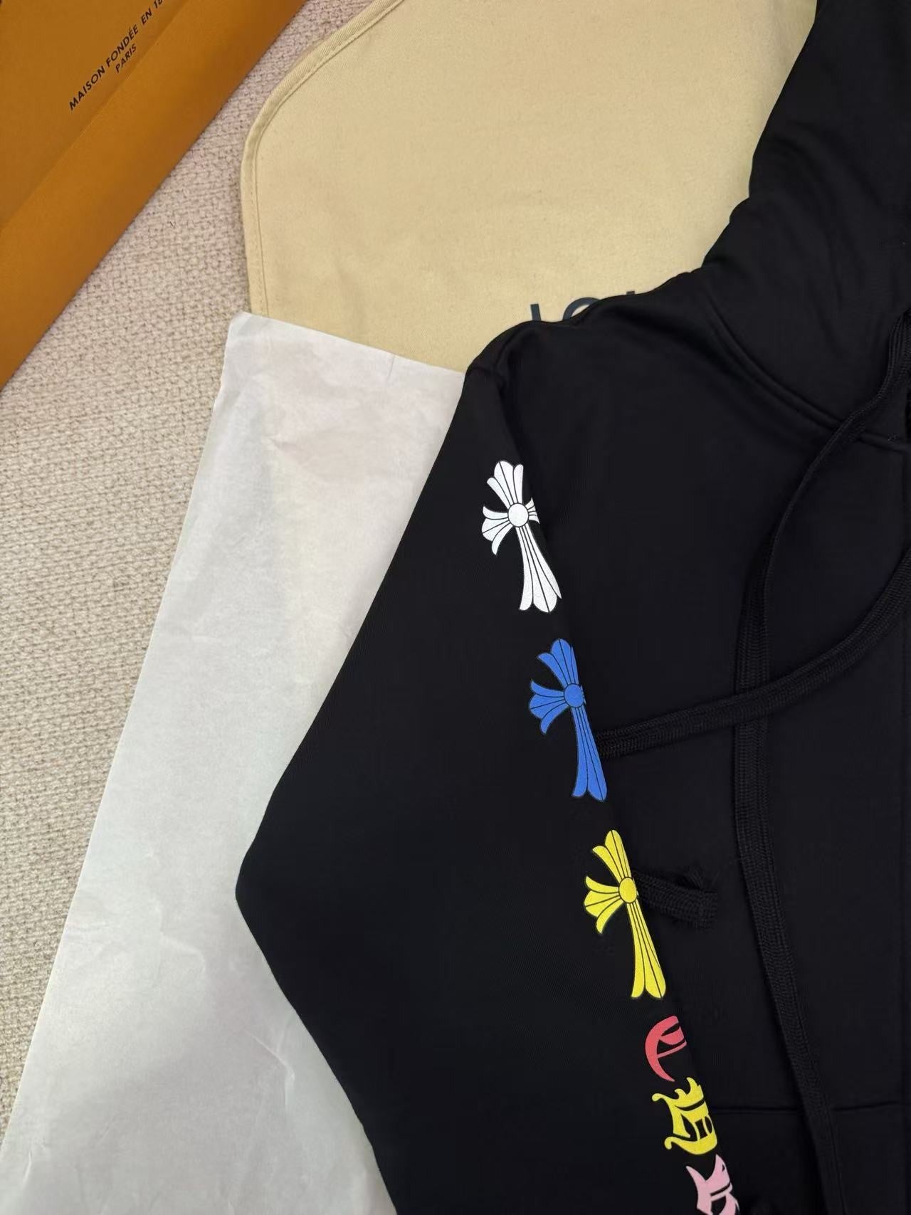 Chrome Heart Rainbow Cross Zip hoddie