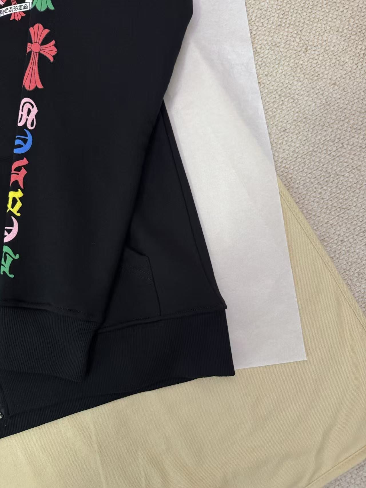 Chrome Heart Rainbow Cross Zip hoddie
