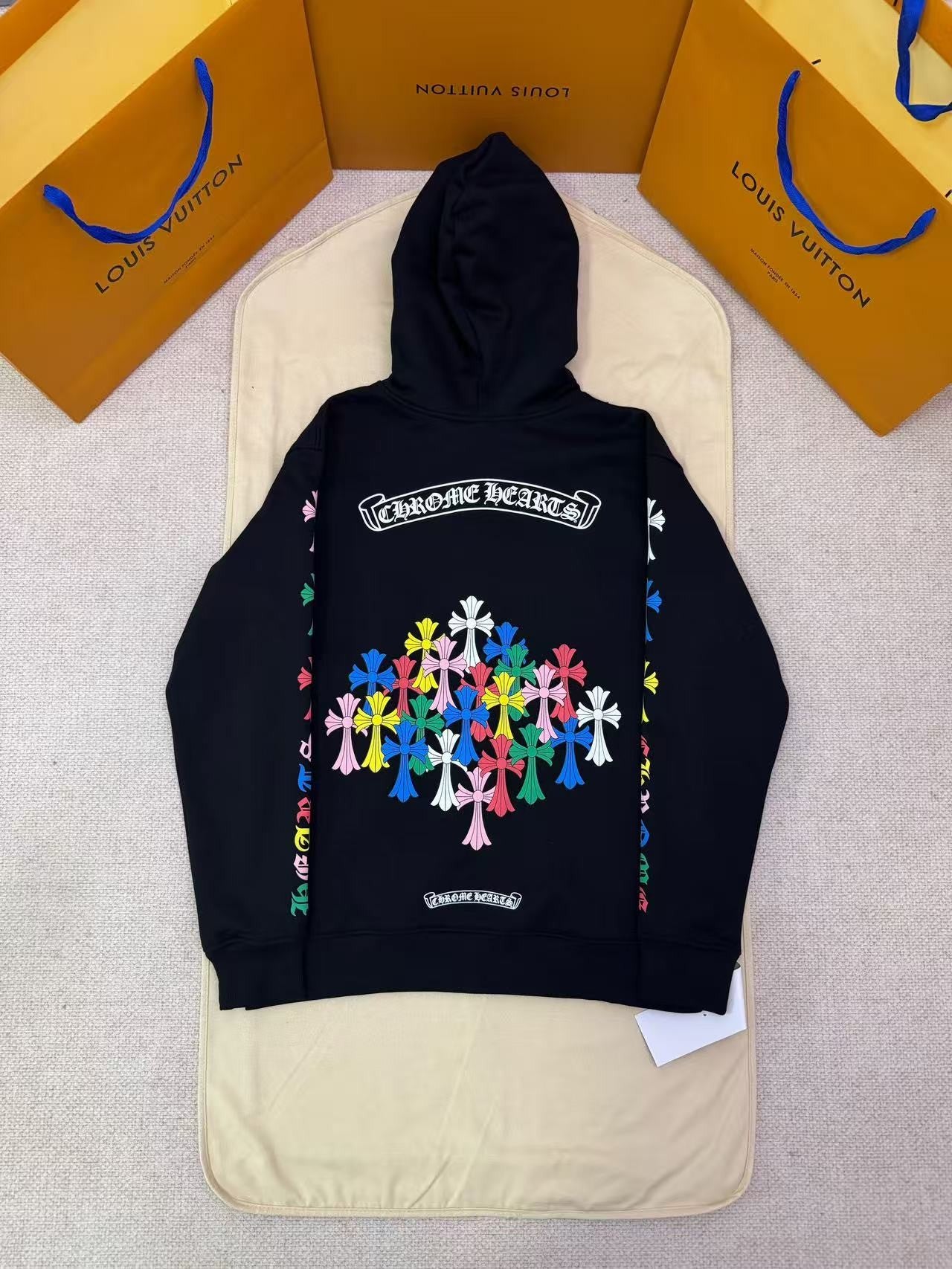 Chrome Heart Rainbow Cross Zip hoddie