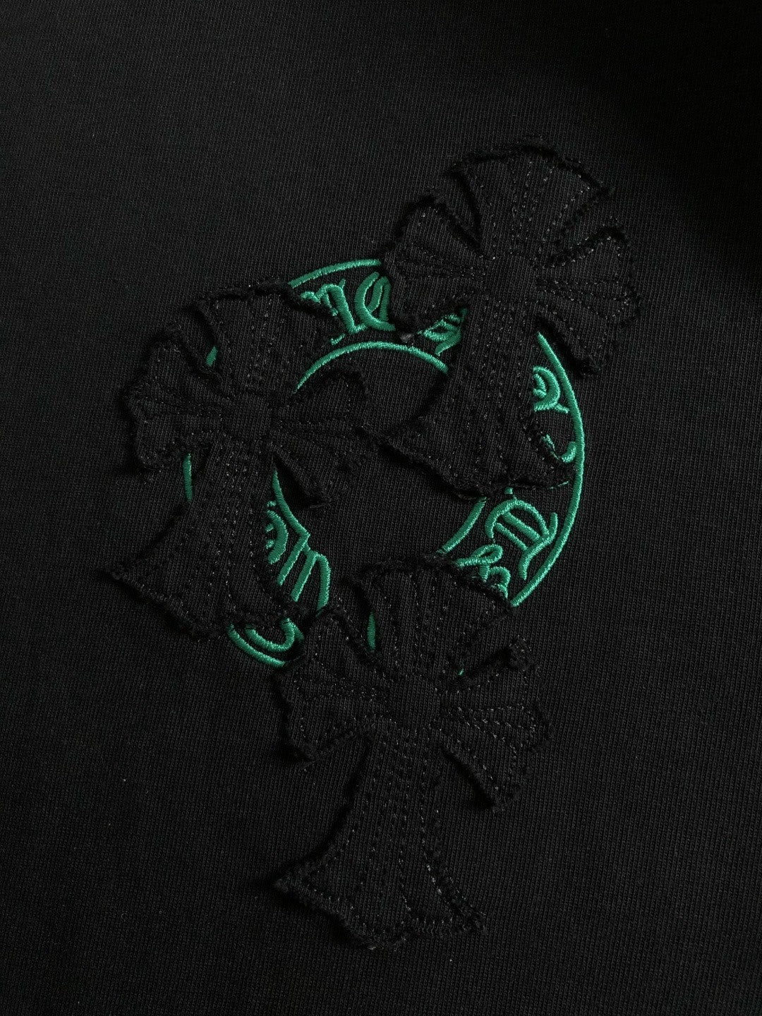 Chrome Heart Green Banner Cross Tee