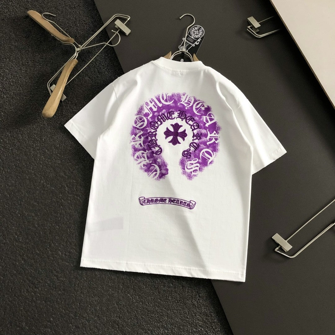 Chrome Heart Purple Horseshoe Tee