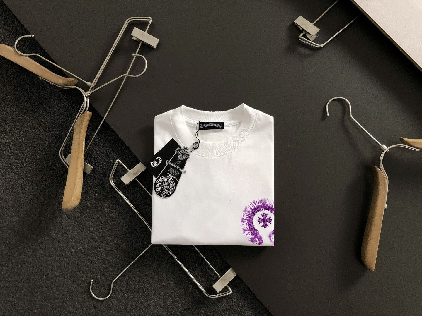 Chrome Heart Purple Horseshoe Tee