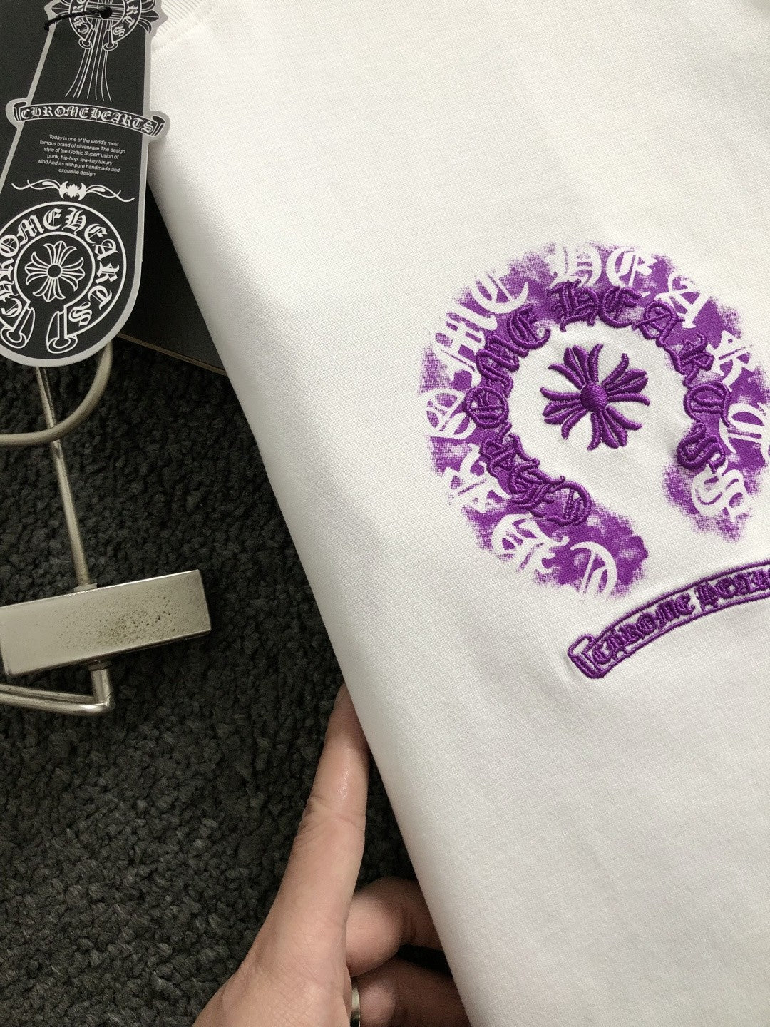 Chrome Heart Purple Horseshoe Tee