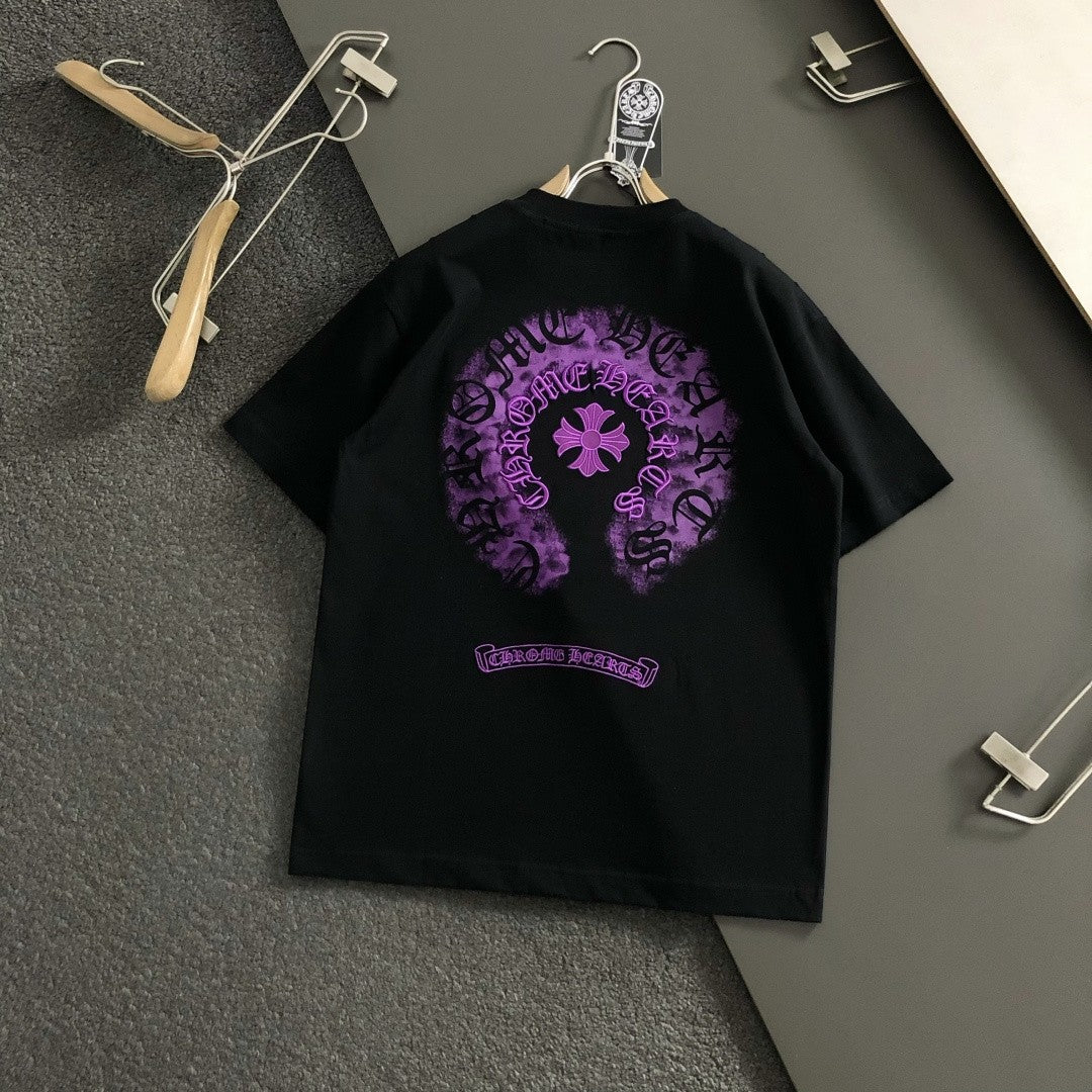 Chrome Heart Purple Horseshoe Tee