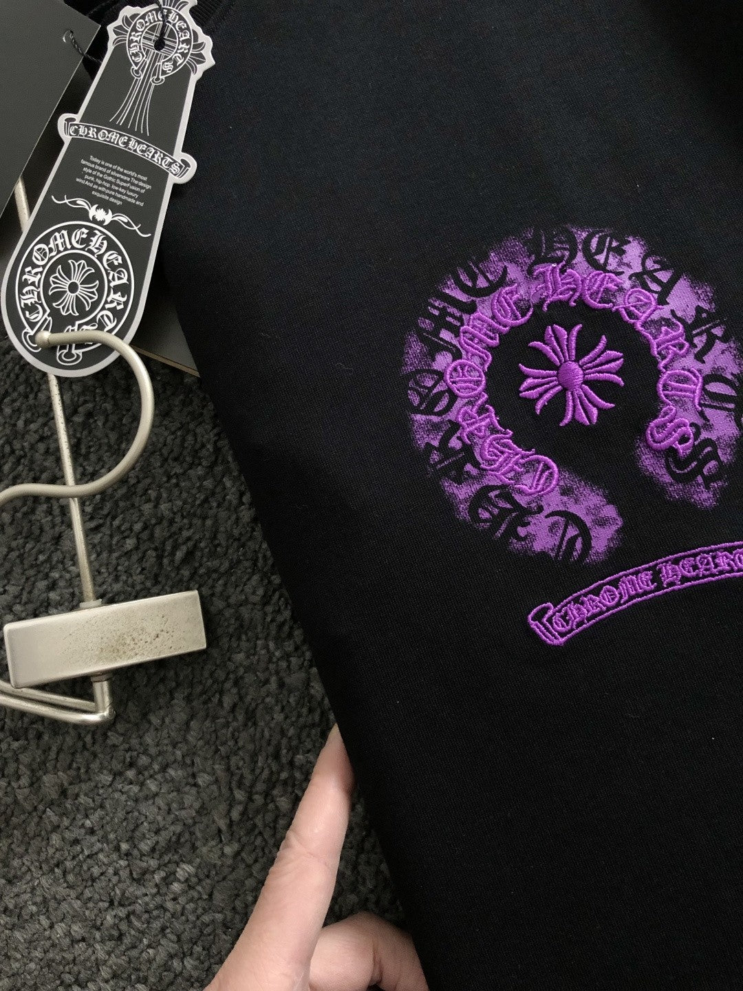 Chrome Heart Purple Horseshoe Tee