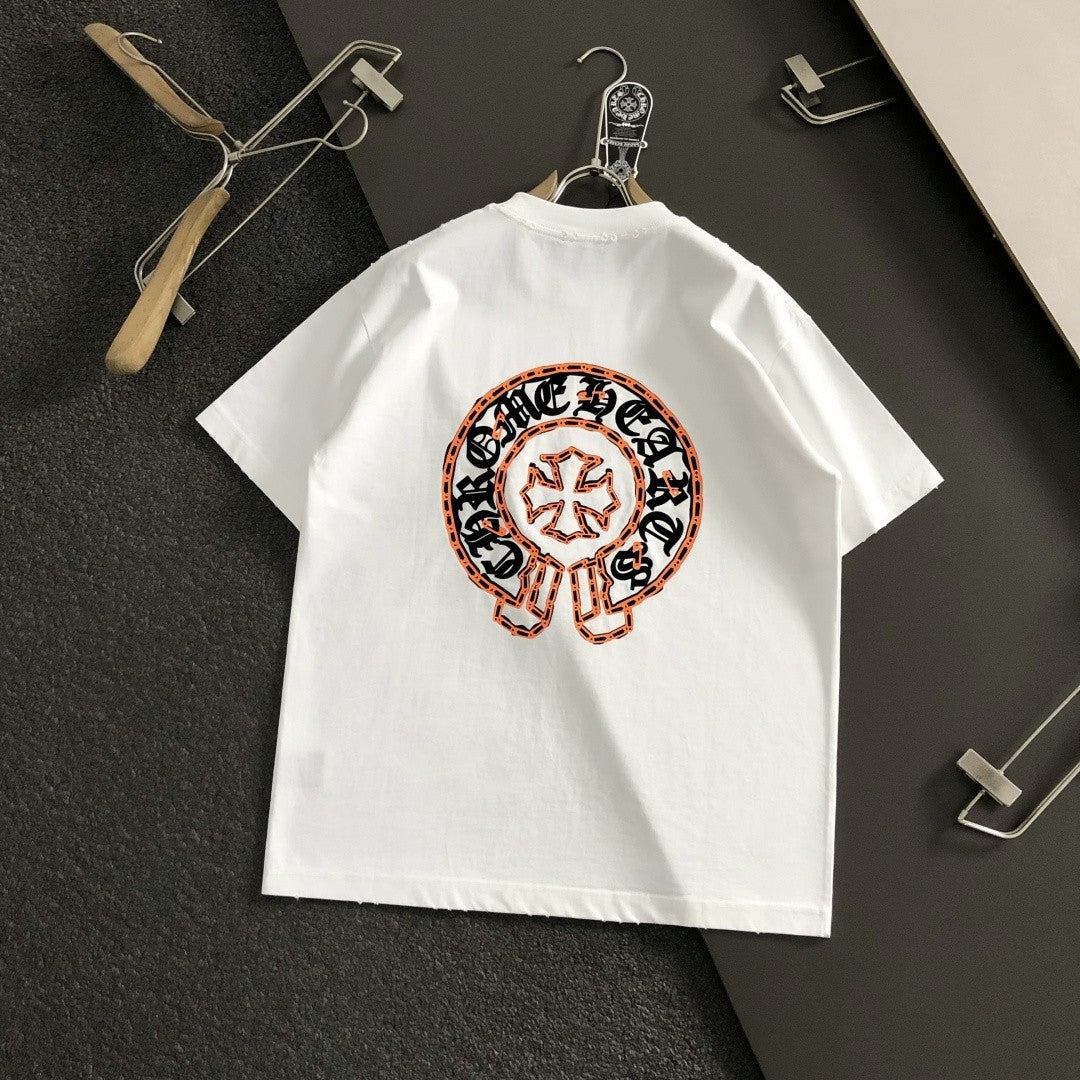 Chrome Heart Chain Horseshoe Tee