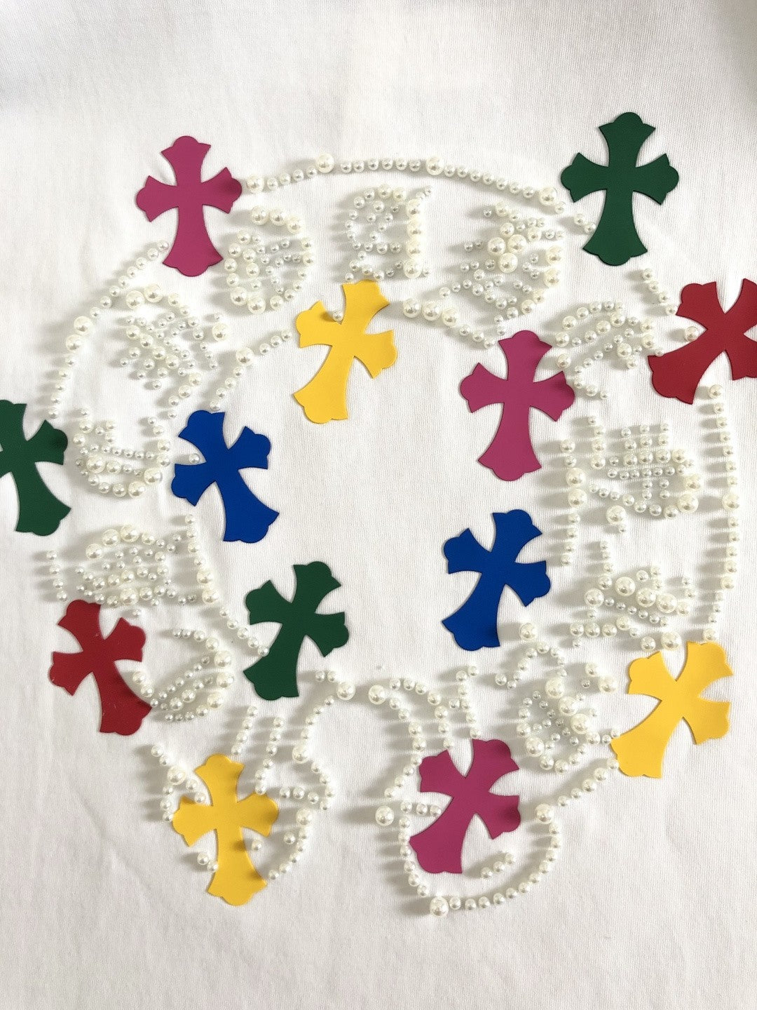 Chrome Heart Multi-Color Cross Horseshoe Tee