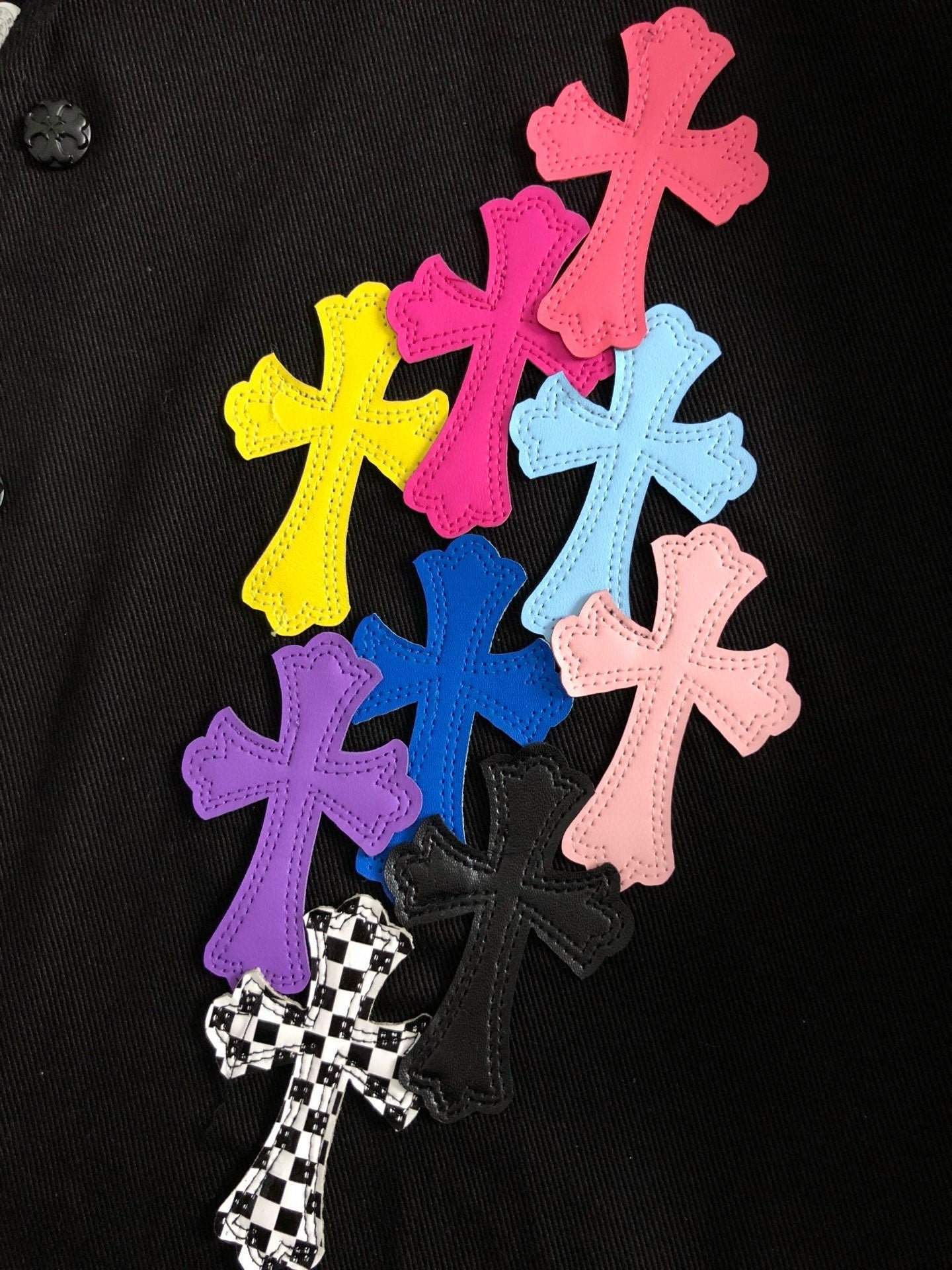 Chrome Heart Rainbow Cross Button-Up Shirt