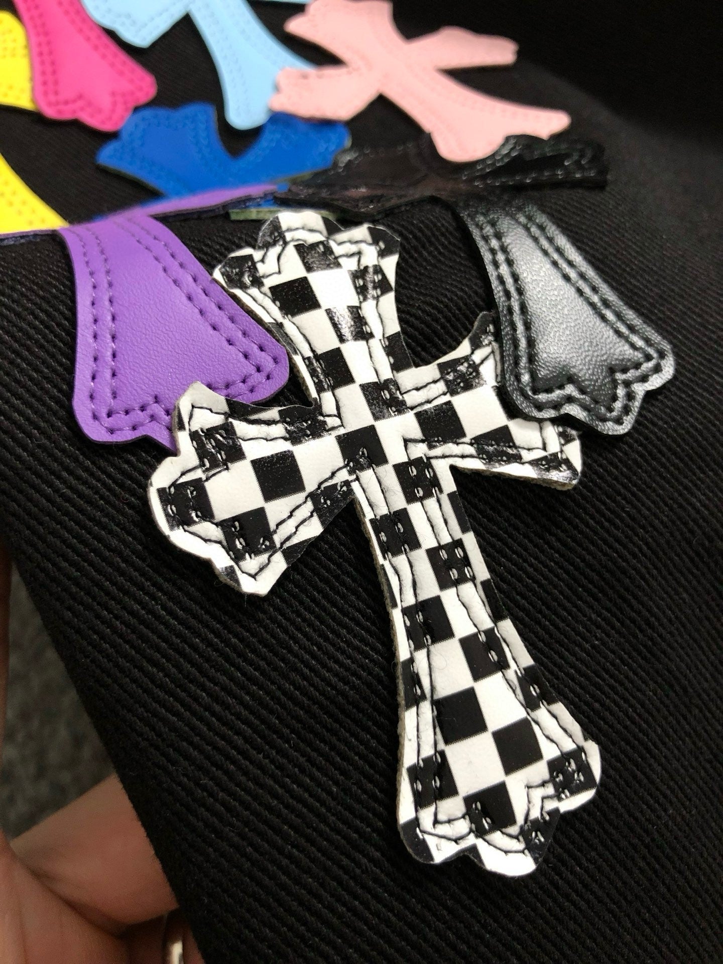 Chrome Heart Rainbow Cross Button-Up Shirt