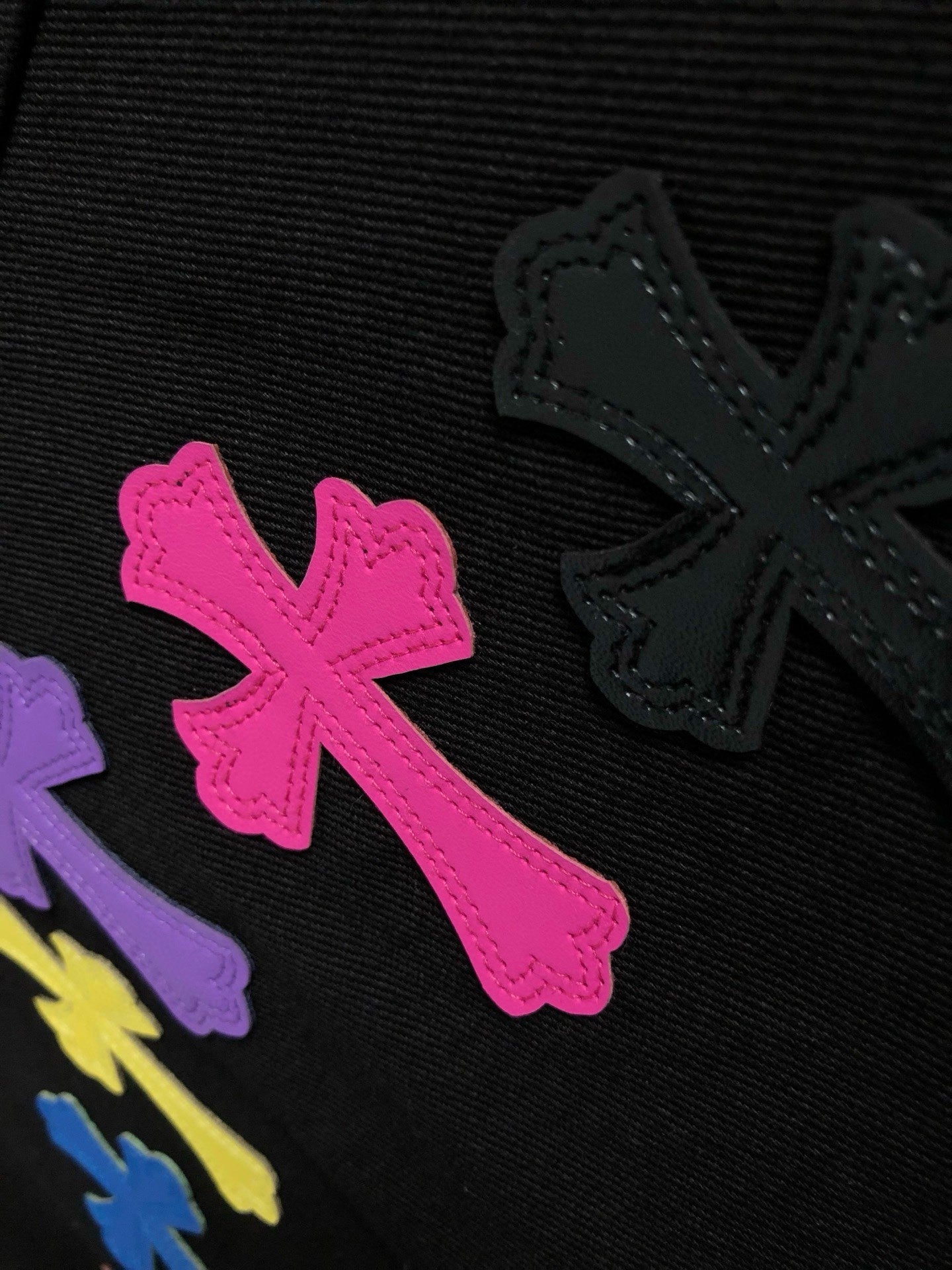 Chrome Heart Rainbow Cross Button-Up Shirt