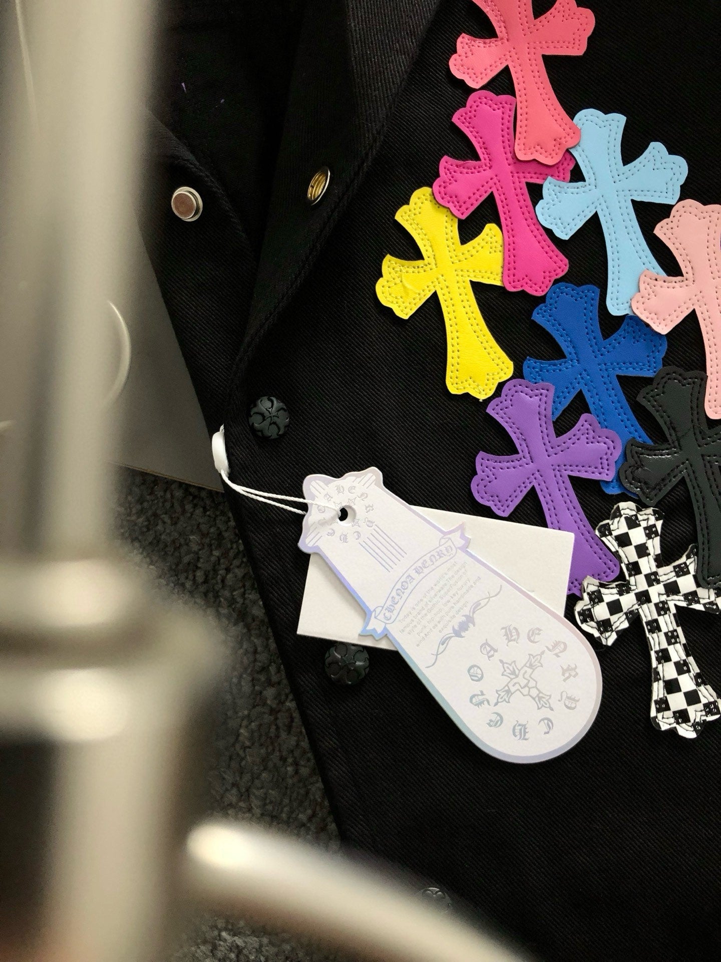 Chrome Heart Rainbow Cross Button-Up Shirt