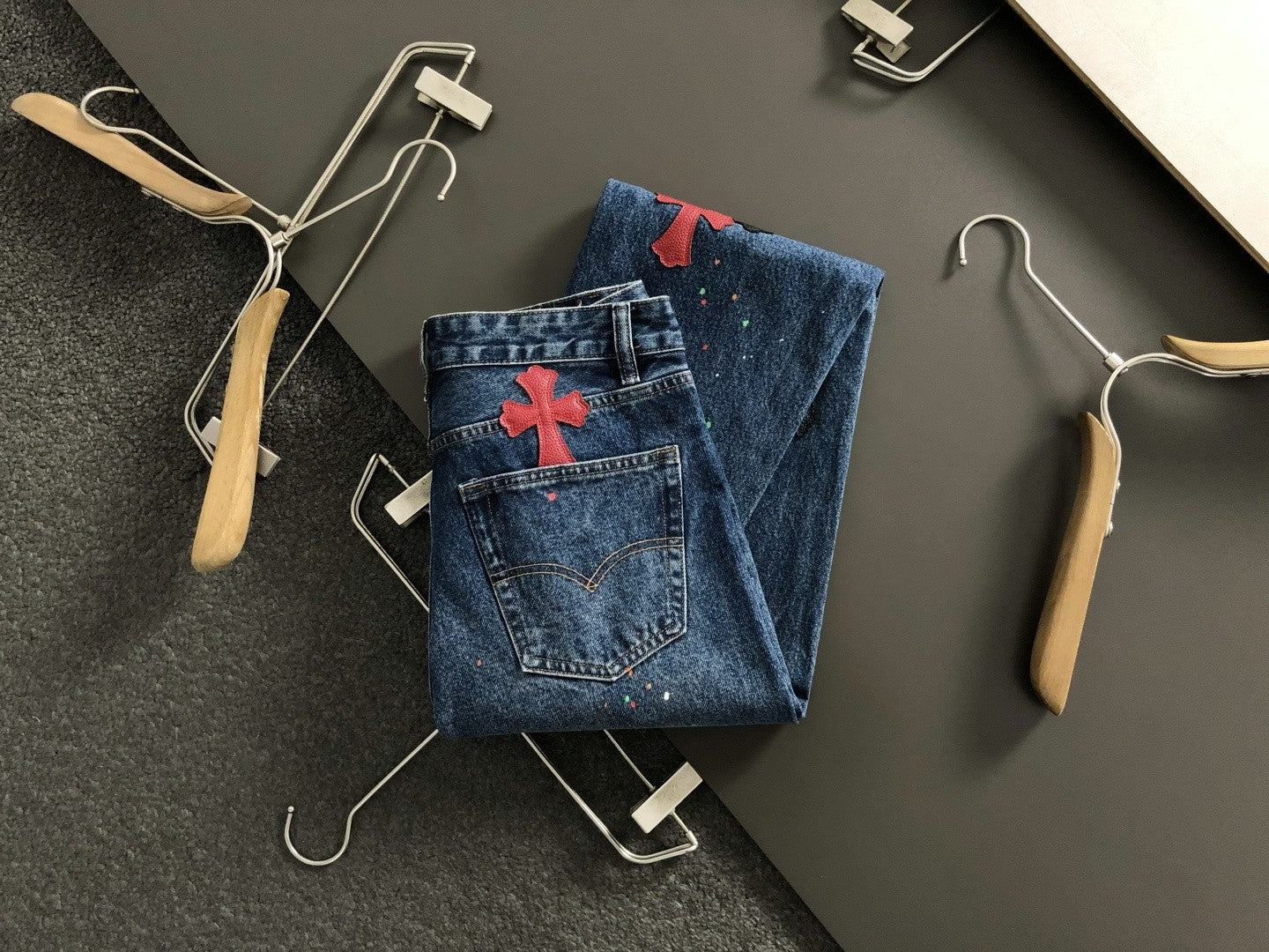 Chrome Heart Cross Jeans
