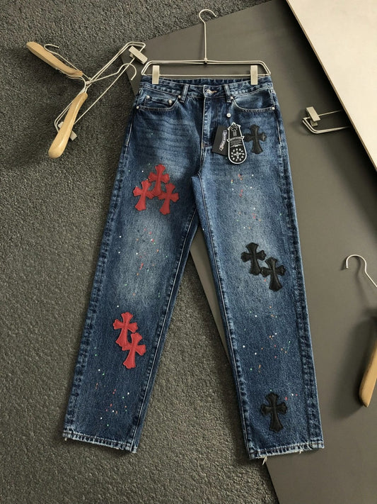 Chrome Heart Cross Jeans
