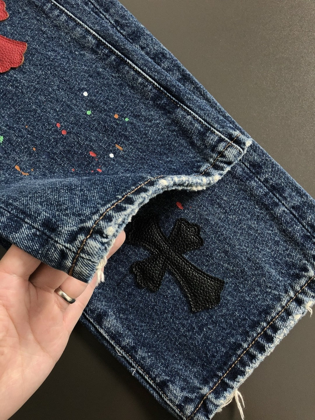 Chrome Heart Cross Jeans