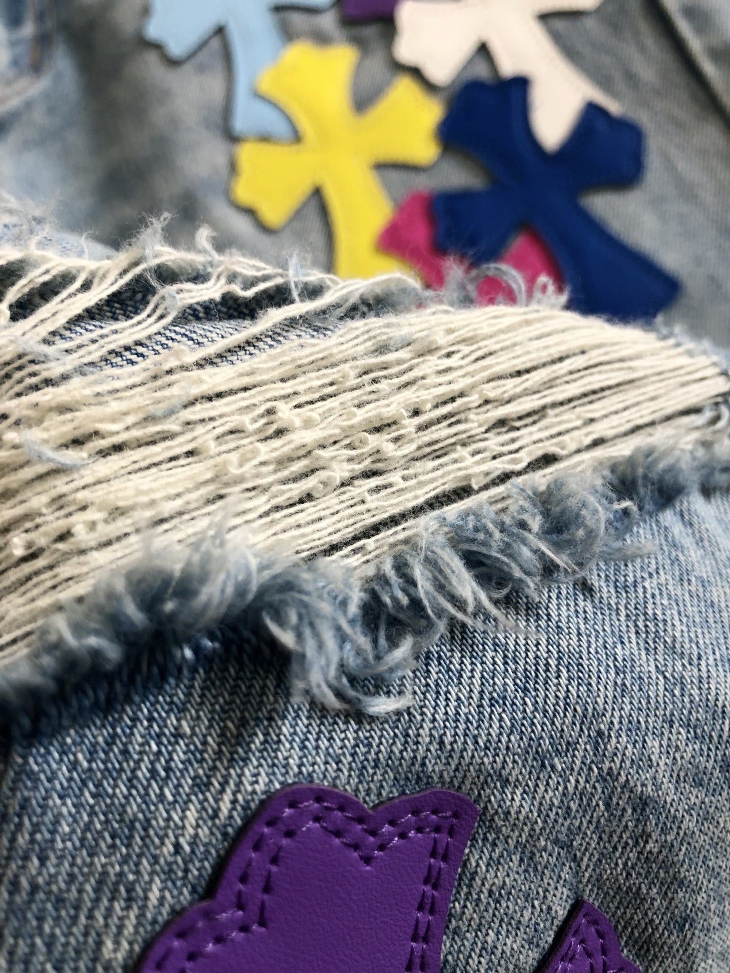 Chrome Heart Multi-Color Cross Jeans