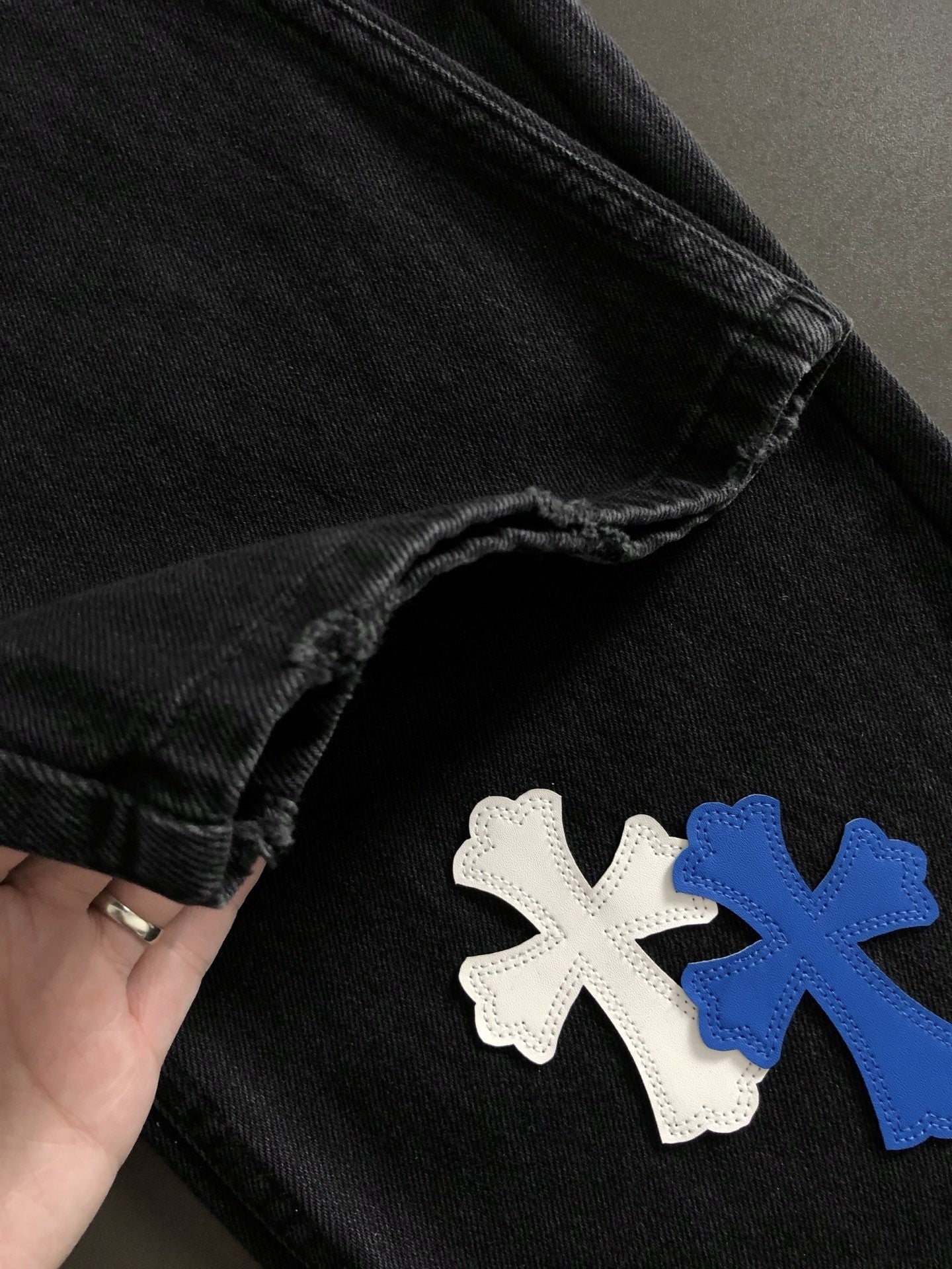 Chrome Heart Cross Wide-Leg Jeans