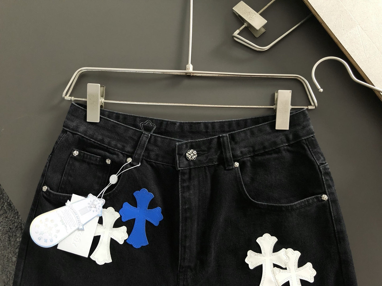 Chrome Heart Cross Wide-Leg Jeans