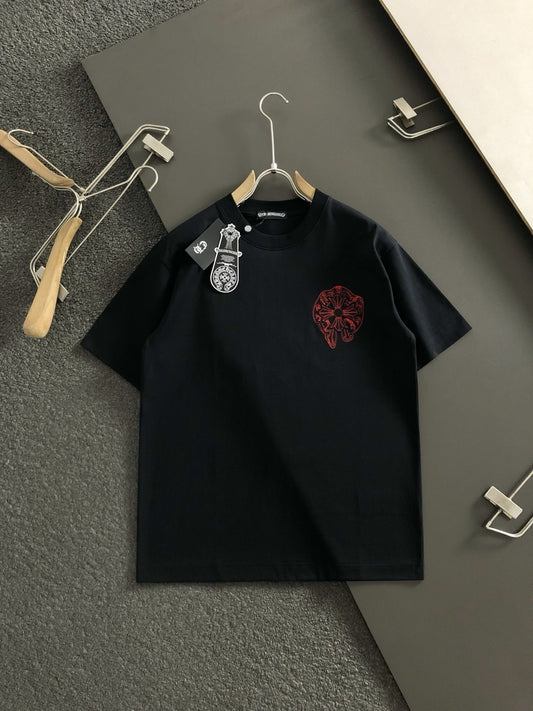 Chrome Heart Red Cross Stitch Tee