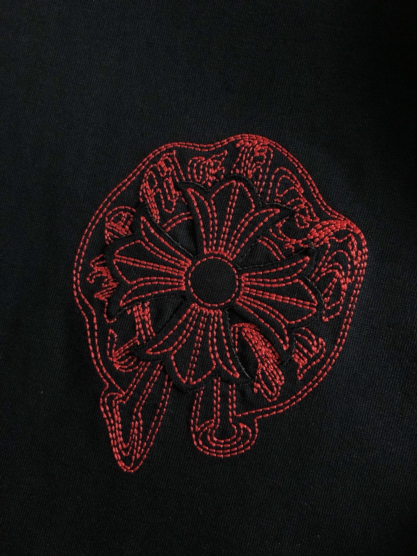 Chrome Heart Red Cross Stitch Tee