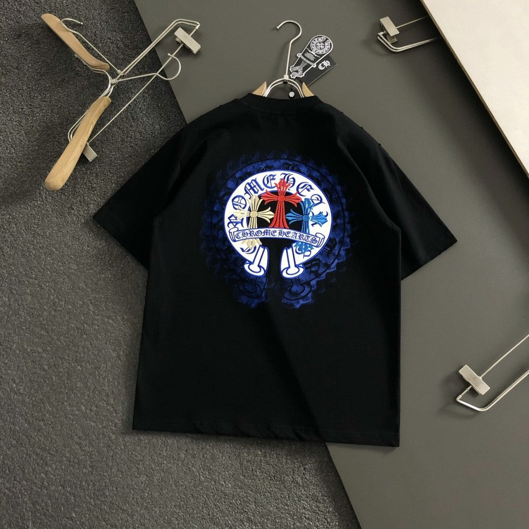Chrome Heart Tri-Color Cross Horseshoe Tee